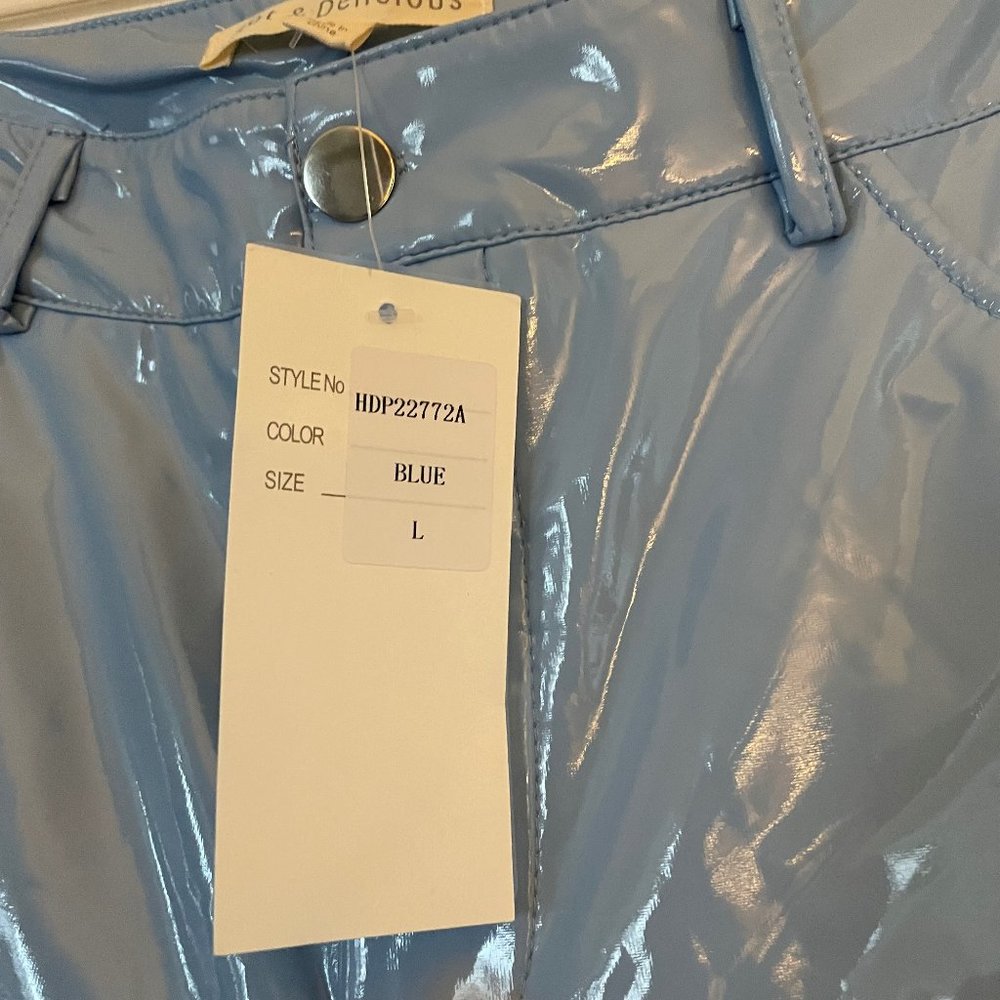 Light Blue Vinyl Pants